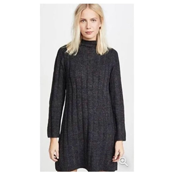 Madewell Dresses & Skirts - Madewell Wool Blend Donegal Rolled Mock Neck Sweater Dress, Medium